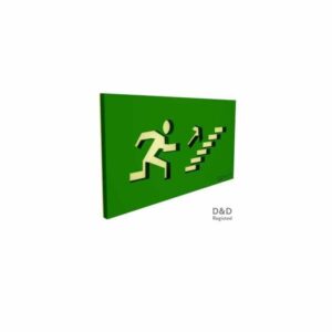 3D ΠΙΝΑΚΙΔΑ EXIT UP STAIRS RIGHT