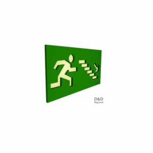 3D ΠΙΝΑΚΙΔΑ EXIT DOWN STAIRS RIGHT