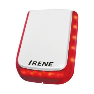 IRENE VERTICAL WHITE BODY/RED LED OUTDOOR SIREN